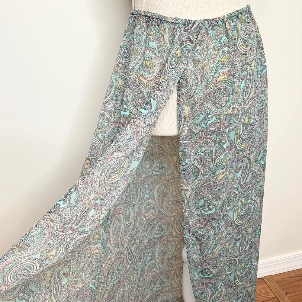 H&M Paisley Split Hem Cover Up Festival Maxi Skirt